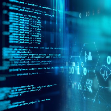 Code of a computer program on a screen